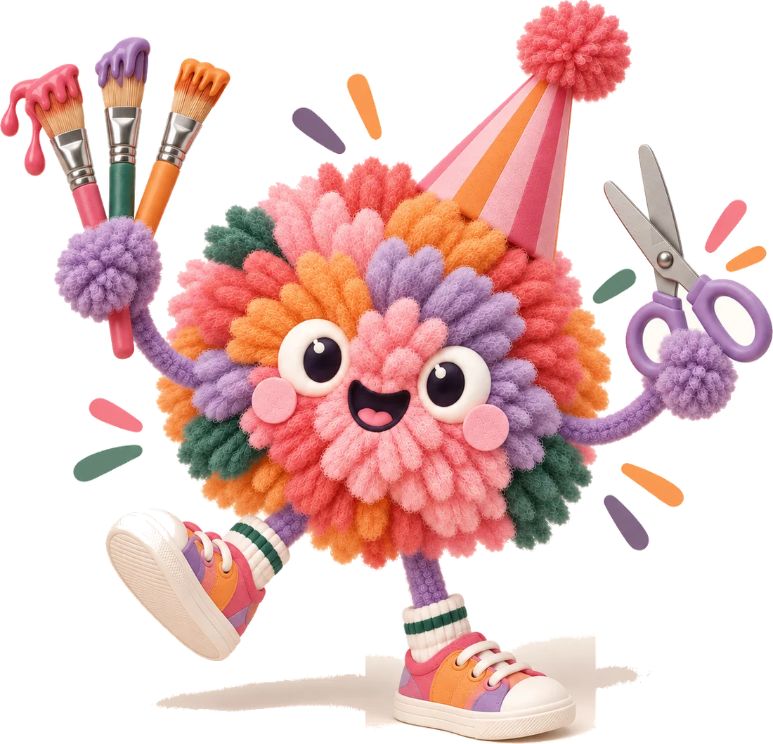 PomPom, de mascotte van PomPom Party